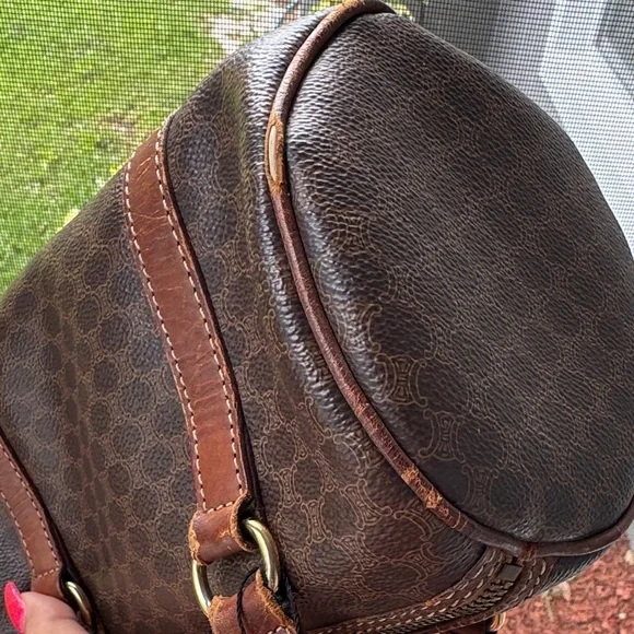 vintage Celine Macadam barrel bag w/ inside stain - Picture 7 of 12